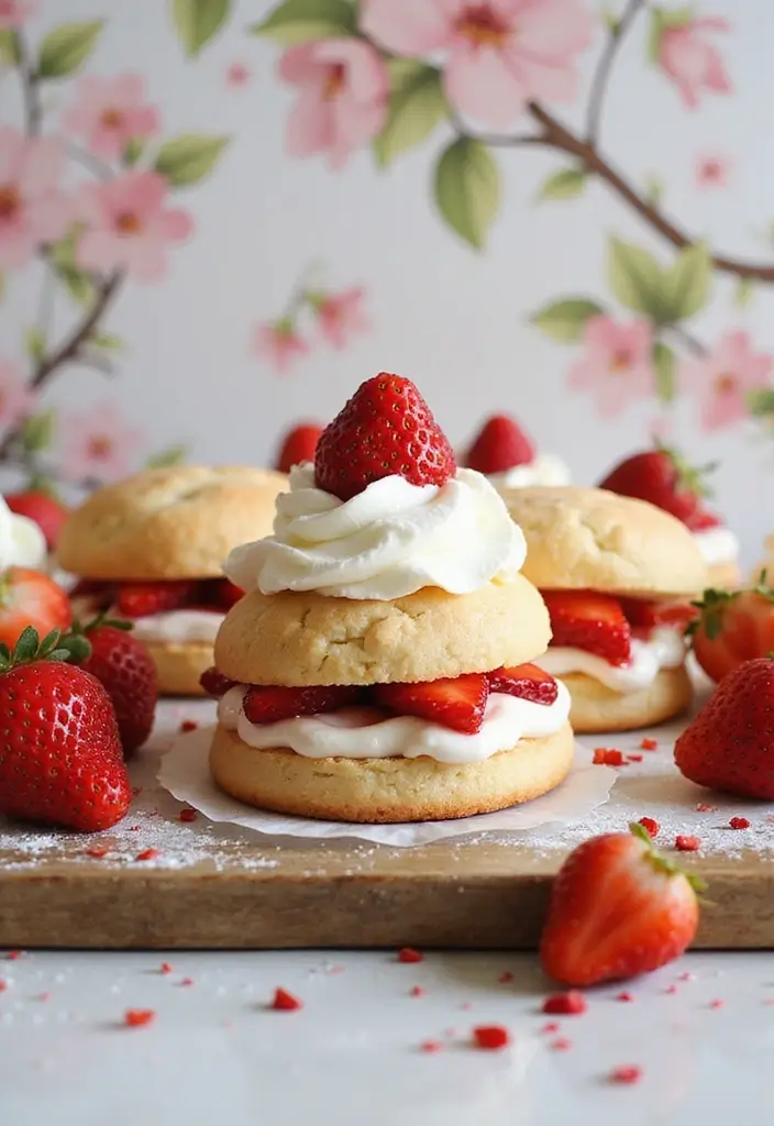 30 Aesthetic Baking Cookies Ideas You’ll Want to Try - 17. Strawberry Shortcake Cookies