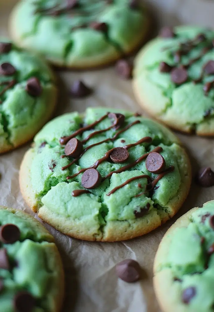 30 Aesthetic Baking Cookies Ideas You’ll Want to Try - 18. Mint Chocolate Chip Cookies