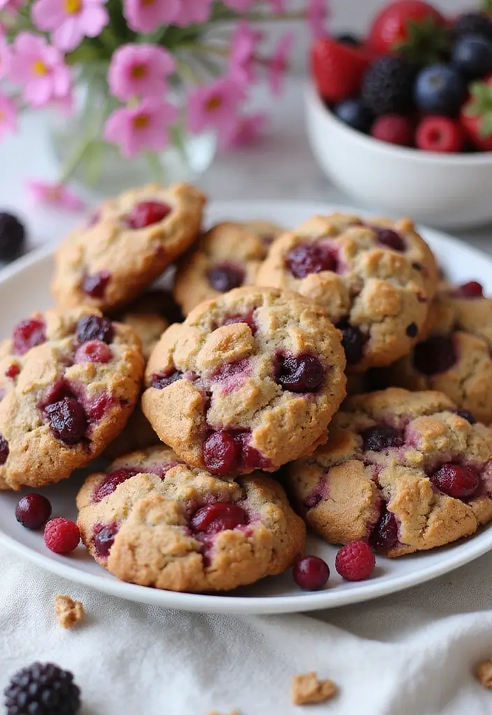 30 Aesthetic Baking Cookies Ideas You’ll Want to Try - 20. Berry Crisp Cookies