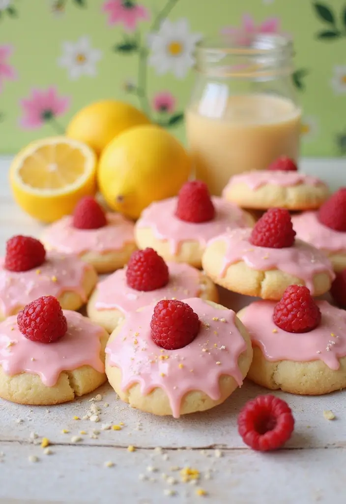 30 Aesthetic Baking Cookies Ideas You’ll Want to Try - 21. Raspberry Lemonade Cookies