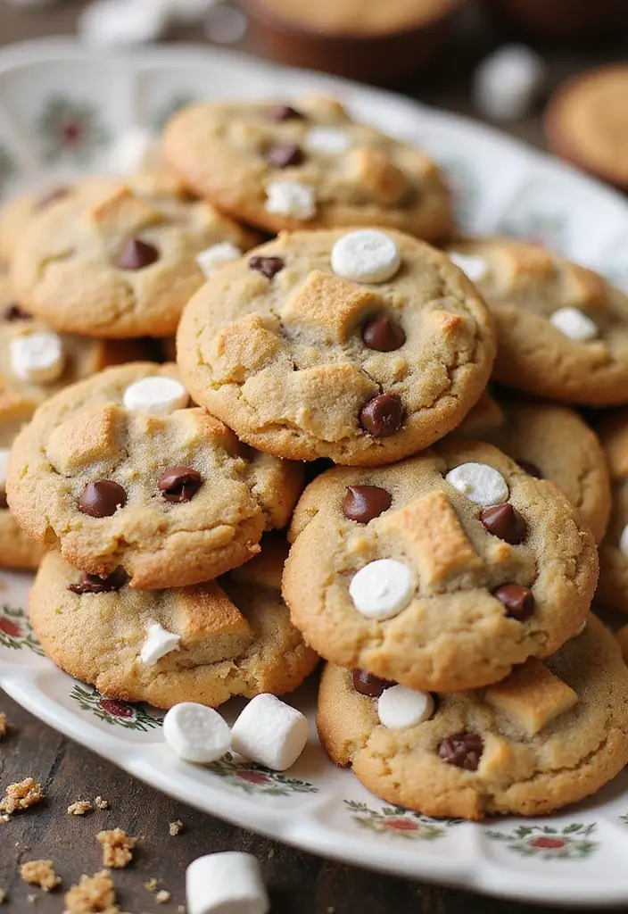 30 Aesthetic Baking Cookies Ideas You’ll Want to Try - 24. S'mores Cookies