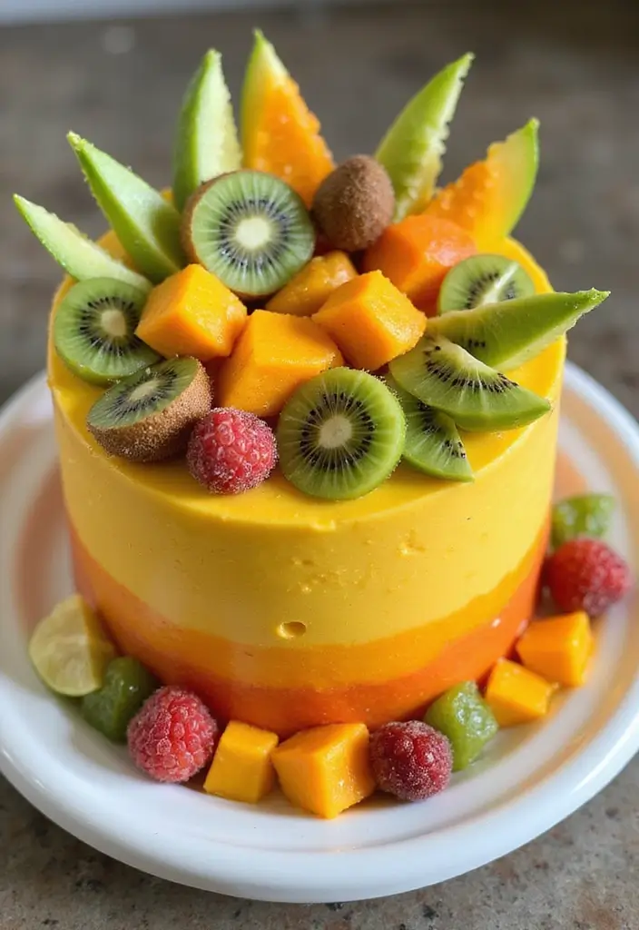 30 Aesthetic Birthday Cake Designs Too Pretty to Eat 22 30 Aesthetic Birthday Cake Designs Too Pretty to Eat - 22. Tropical Fruit Cake