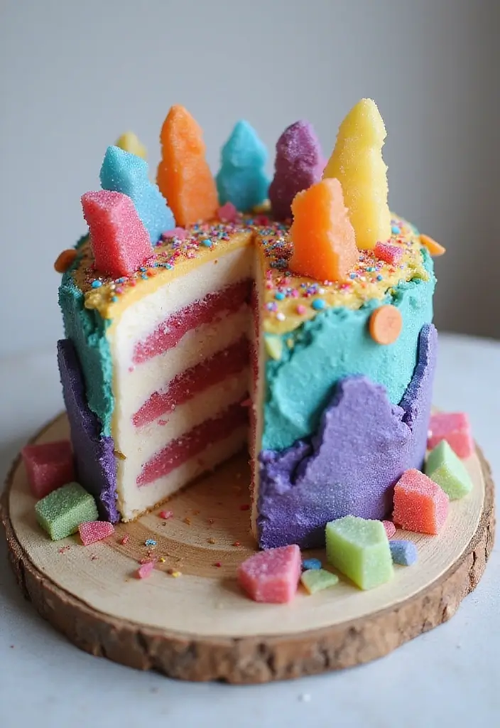 30 Aesthetic Birthday Cake Designs Too Pretty to Eat 3 30 Aesthetic Birthday Cake Designs Too Pretty to Eat - 3. Geode Cake