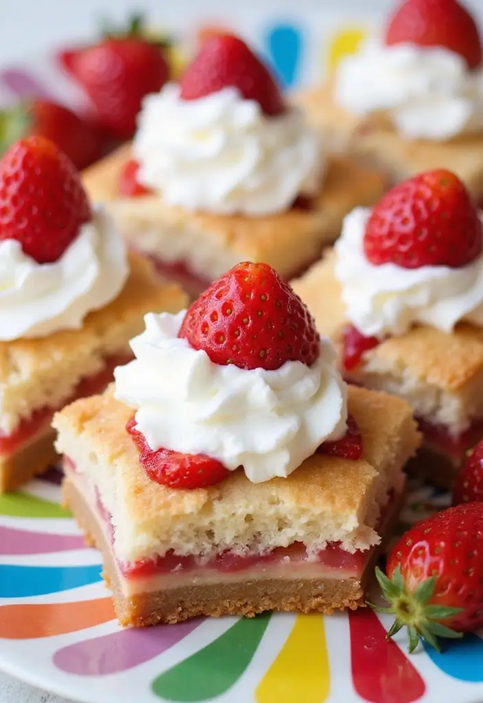 30 Bake Sale Items That Everyone Will Rush to Buy 26 30 Bake Sale Items That Everyone Will Rush to Buy - 26. Strawberry Shortcake Bars