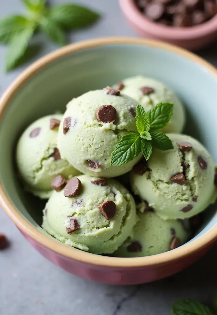 30 Baking Dessert Ideas That Look Gorgeous and Taste Divine 18 30 Baking Dessert Ideas That Look Gorgeous and Taste Divine - 18. Mint Chocolate Chip Ice Cream