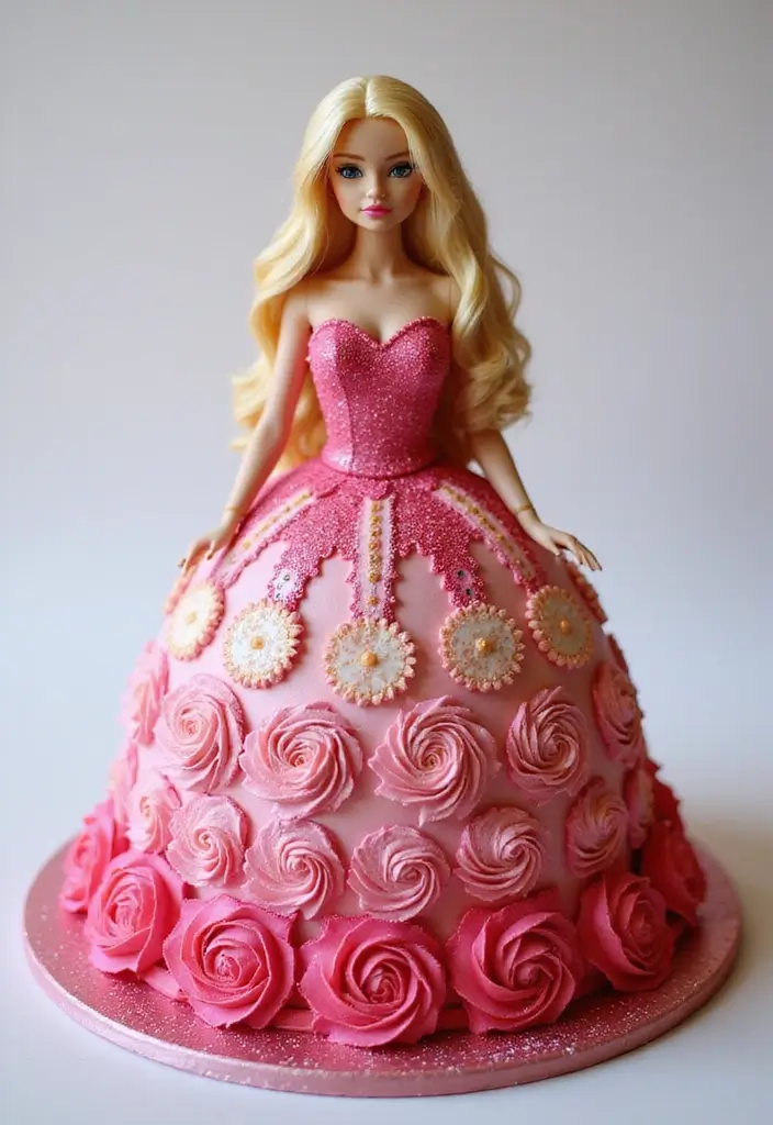 30 Barbie Birthday Cake Ideas That Are Glamorous and Fun 1 30 Barbie Birthday Cake Ideas That Are Glamorous and Fun - 1. Glamorous Barbie Doll Cake