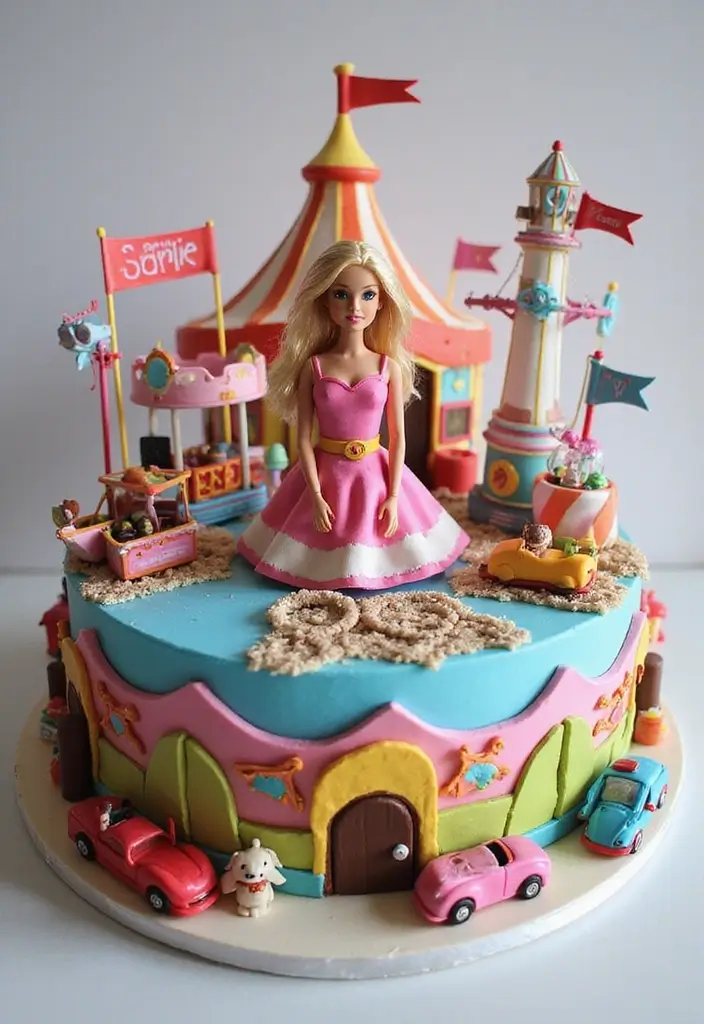 30 Barbie Birthday Cake Ideas That Are Glamorous and Fun 21 30 Barbie Birthday Cake Ideas That Are Glamorous and Fun - 21. Barbie Adventure Park Cake