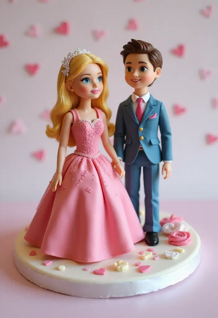 30 Barbie Birthday Cake Ideas That Are Glamorous and Fun 5 30 Barbie Birthday Cake Ideas That Are Glamorous and Fun - 5. Barbie and Ken Couple Cake