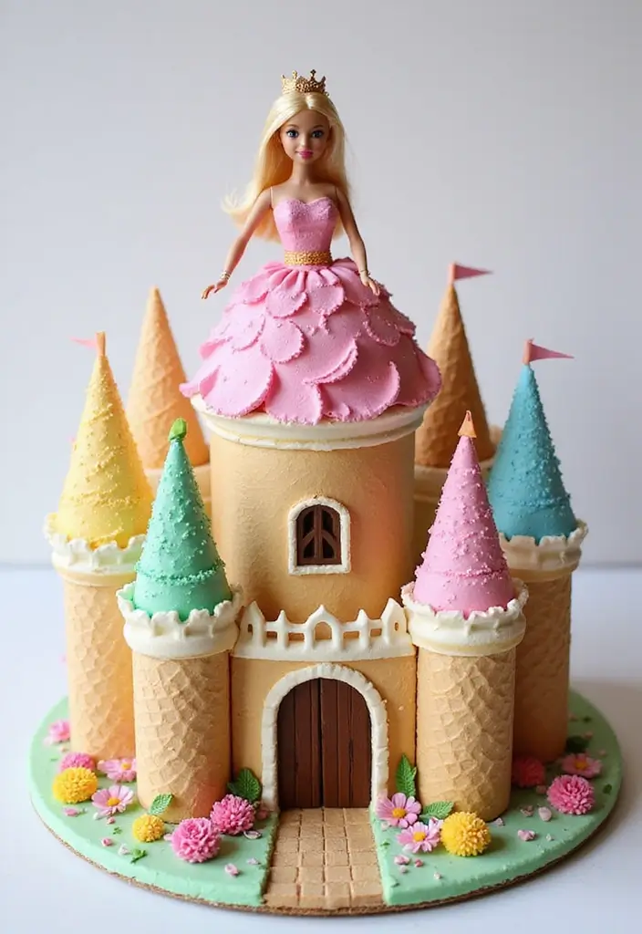 30 Barbie Birthday Cake Ideas That Are Glamorous and Fun 8 30 Barbie Birthday Cake Ideas That Are Glamorous and Fun - 8. Barbie Fairytale Castle Cake