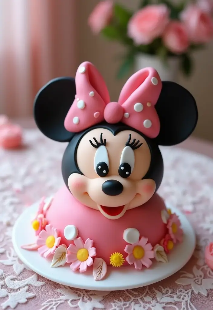 30 Bento Cake Designs for Boyfriend That Feel Romantic 1 30 Bento Cake Designs for Boyfriend That Feel Romantic - 1. Minnie Mouse Fondant Delight