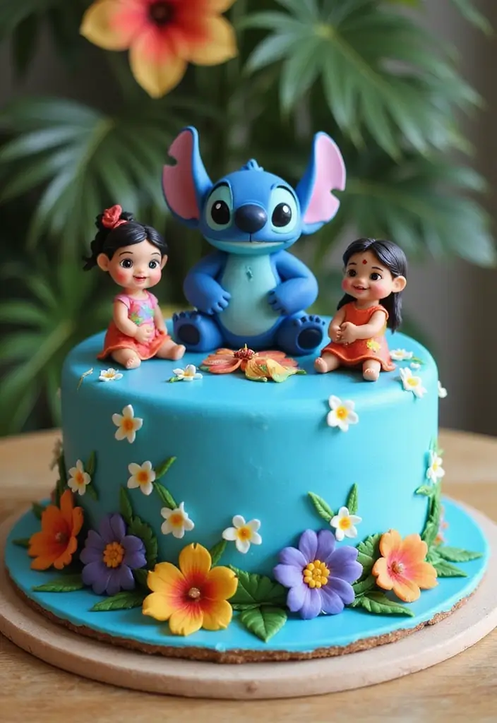 30 Bento Cake Designs for Boyfriend That Feel Romantic 10 30 Bento Cake Designs for Boyfriend That Feel Romantic - 10. Lilo & Stitch Hawaiian Vibes