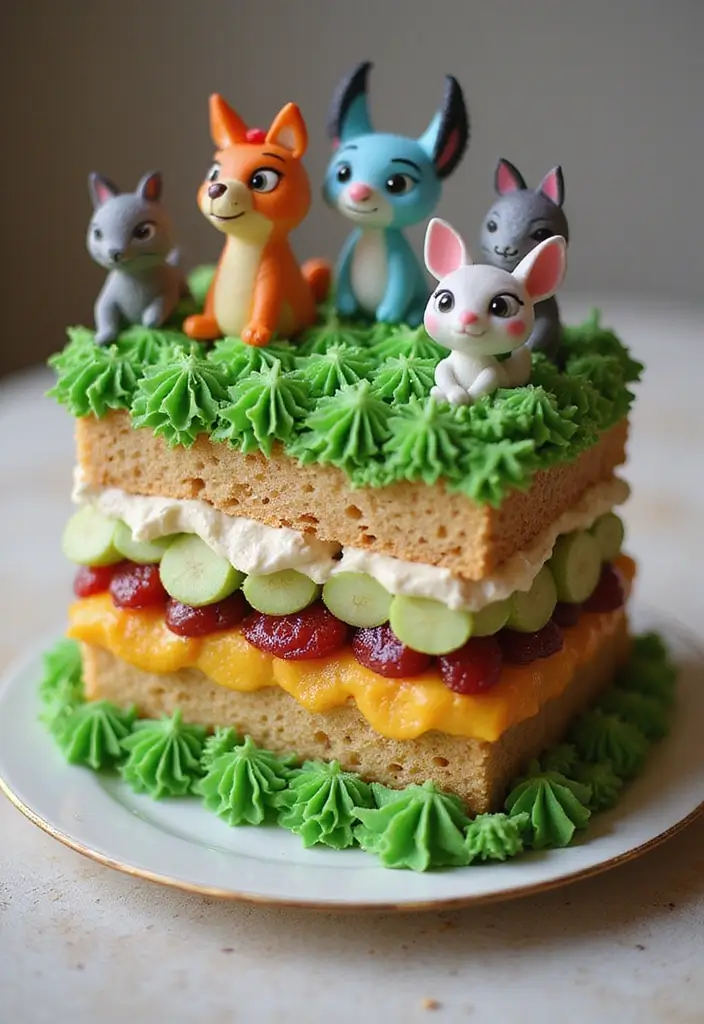 30 Bento Cake Designs for Boyfriend That Feel Romantic 25 30 Bento Cake Designs for Boyfriend That Feel Romantic - 25. Zootopia’s Wild Cake