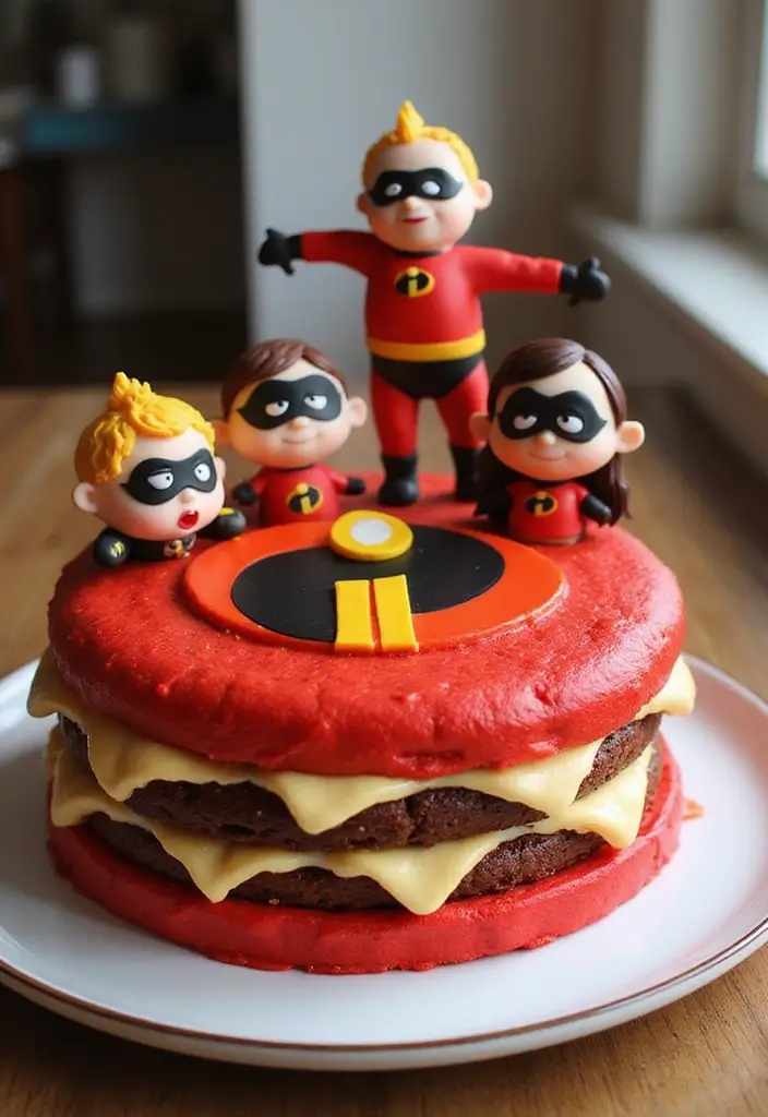 30 Bento Cake Designs for Boyfriend That Feel Romantic 28 30 Bento Cake Designs for Boyfriend That Feel Romantic - 28. The Incredibles Family Cake