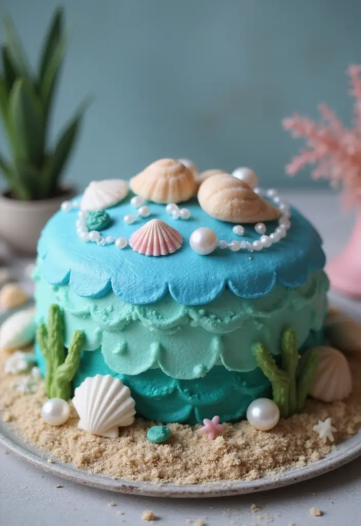 30 Bento Cake Designs for Boyfriend That Feel Romantic 5 30 Bento Cake Designs for Boyfriend That Feel Romantic - 5. The Little Mermaid Under the Sea