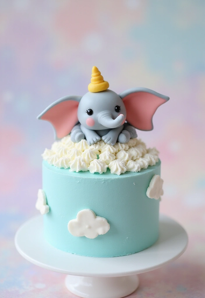 30 Bento Cake Designs for Boyfriend That Feel Romantic 6 30 Bento Cake Designs for Boyfriend That Feel Romantic - 6. Dumbo's Dreamy Delight