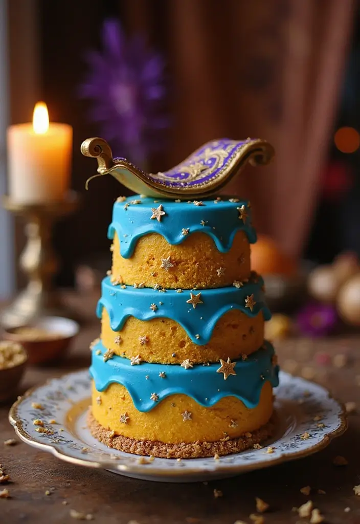 30 Bento Cake Designs for Boyfriend That Feel Romantic 8 30 Bento Cake Designs for Boyfriend That Feel Romantic - 8. Aladdin’s Magic Carpet Ride