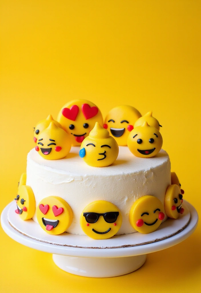 30 Birthday Cake Ideas for Boyfriend That Show Your Love 15 30 Birthday Cake Ideas for Boyfriend That Show Your Love - 15. Emoji Cake