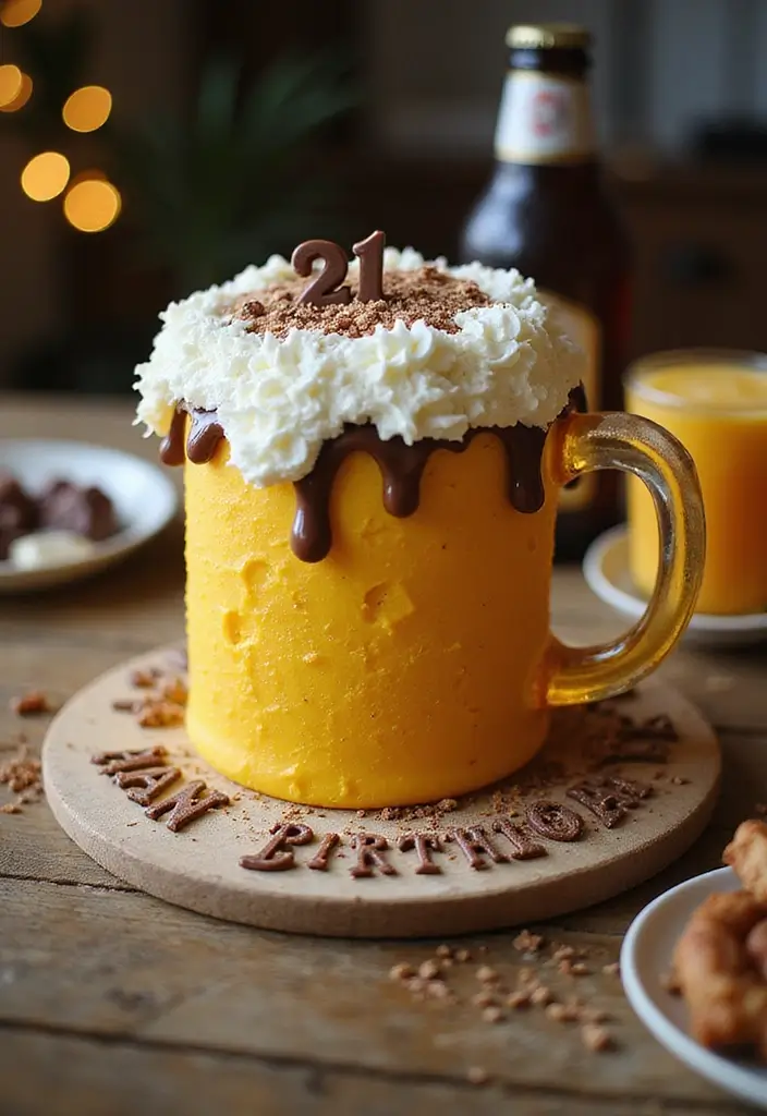 30 Birthday Cake Ideas for Boyfriend That Show Your Love 3 30 Birthday Cake Ideas for Boyfriend That Show Your Love - 3. Beer Mug Cake
