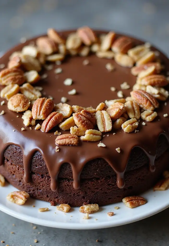 30 Birthday Cake Ideas for Men That Look Bold and Delicious 21 30 Birthday Cake Ideas for Men That Look Bold and Delicious - 21. Nutty Brownie Cake
