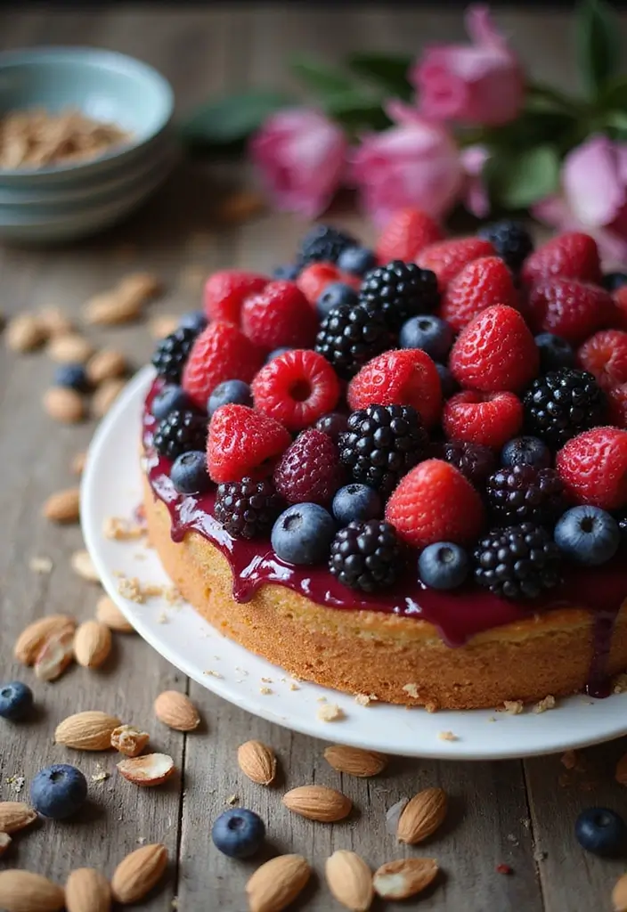 30 Birthday Cake Ideas for Mom That Show Your Appreciation 11 30 Birthday Cake Ideas for Mom That Show Your Appreciation - 11. Berry Almond Cake