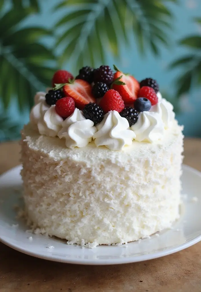 30 Birthday Cake Ideas for Women That Look Chic and Elegant 12 30 Birthday Cake Ideas for Women That Look Chic and Elegant - 12. Coconut Cream Cake