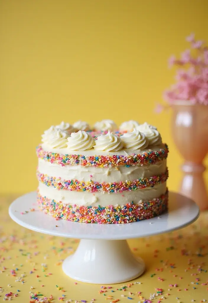 30 Birthday Cake Ideas for Women That Look Chic and Elegant 17 30 Birthday Cake Ideas for Women That Look Chic and Elegant - 17. Funfetti Celebration Cake