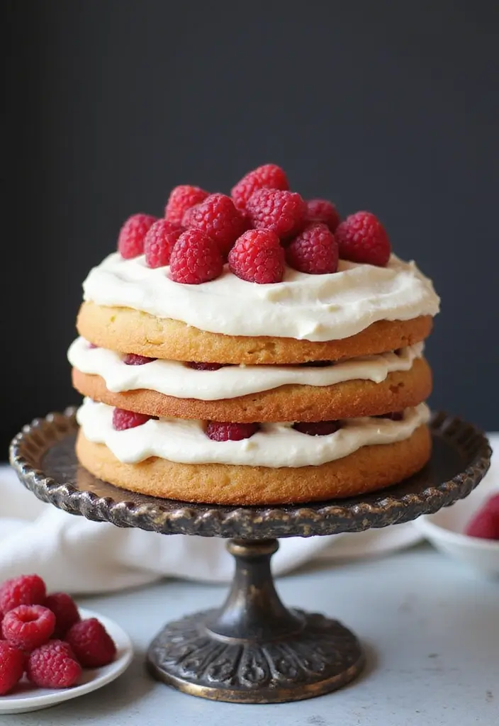 30 Birthday Cake Ideas for Women That Look Chic and Elegant 23 30 Birthday Cake Ideas for Women That Look Chic and Elegant - 23. Raspberry Vanilla Bean Cake