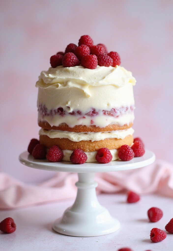 30 Birthday Cake Ideas for Women That Look Chic and Elegant 27 30 Birthday Cake Ideas for Women That Look Chic and Elegant - 27. White Chocolate Raspberry Cake