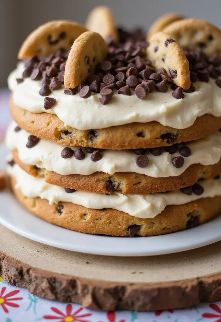 30 Birthday Cake Ideas for Women That Look Chic and Elegant 29 30 Birthday Cake Ideas for Women That Look Chic and Elegant - 29. Chocolate Chip Cookie Cake