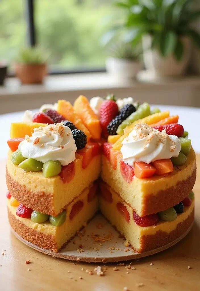 30 Birthday Cake Ideas for Women That Look Chic and Elegant 6 30 Birthday Cake Ideas for Women That Look Chic and Elegant - 6. Tropical Fruit Cake