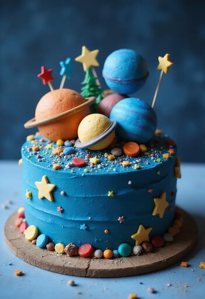 30 Bluey Cake Ideas Kids Will Absolutely Love 17 30 Bluey Cake Ideas Kids Will Absolutely Love - 17. Bluey Space Adventure Cake