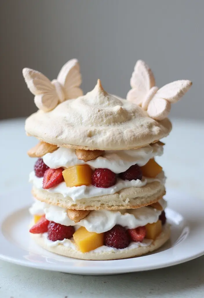 30 Butterfly Birthday Cake Ideas That Look Whimsical and Sweet 26 30 Butterfly Birthday Cake Ideas That Look Whimsical and Sweet - 26. Meringue Butterfly Cake