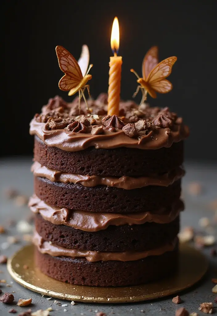 30 Butterfly Birthday Cake Ideas That Look Whimsical and Sweet 5 30 Butterfly Birthday Cake Ideas That Look Whimsical and Sweet - 5. Chocolate Delight Butterfly Cake