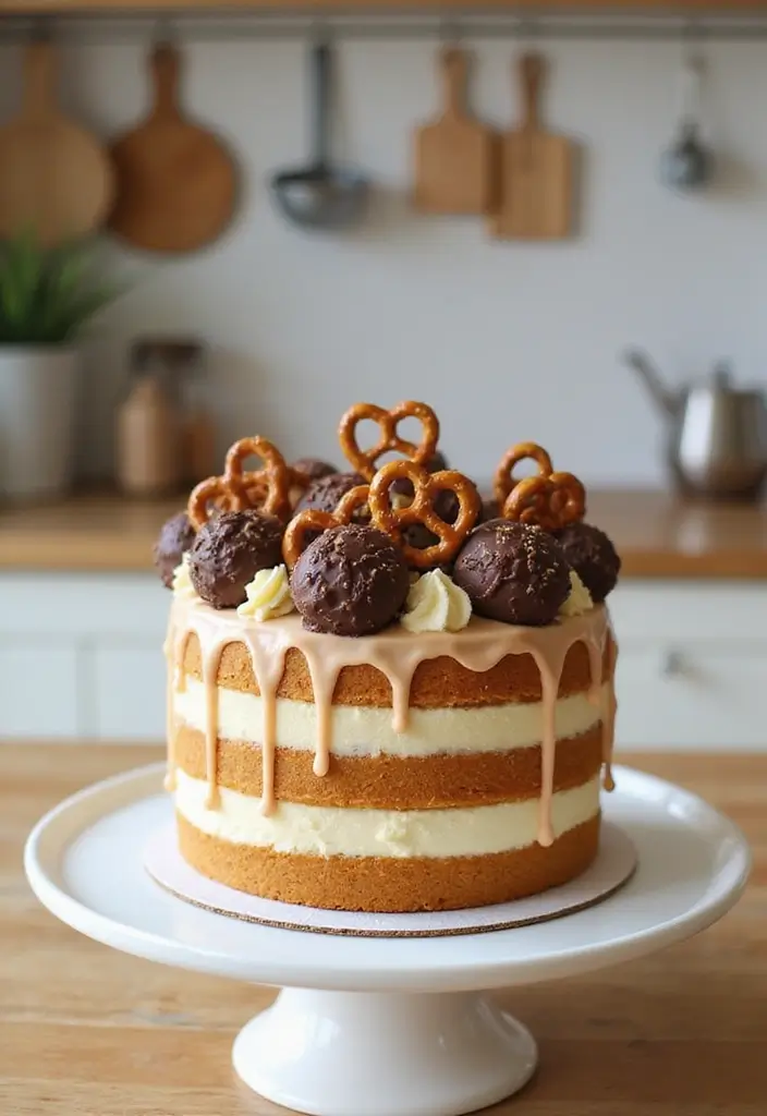 30 Cake Decorating Ideas Anyone Can Recreate at Home 28 30 Cake Decorating Ideas Anyone Can Recreate at Home - 28. Chocolate-Covered Pretzel Accents