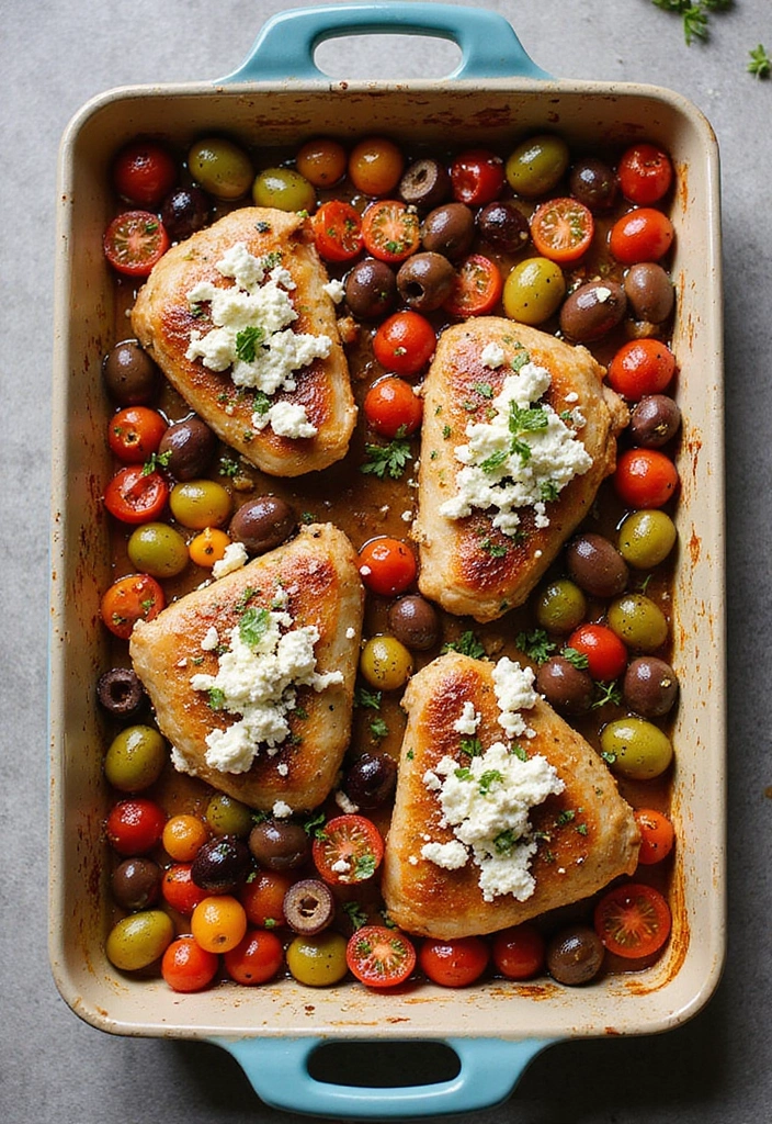 30 Chicken Tray Bake Recipes That Are Simple and Tasty 16 30 Chicken Tray Bake Recipes That Are Simple and Tasty - 16. Greek Chicken and Feta Bake