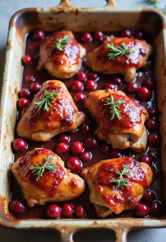 30 Chicken Tray Bake Recipes That Are Simple and Tasty 23 30 Chicken Tray Bake Recipes That Are Simple and Tasty - 23. Cranberry Glazed Chicken Bake