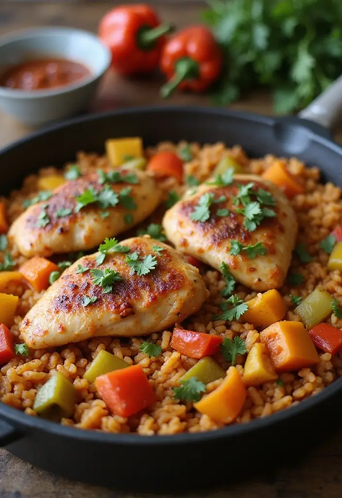 30 Chicken Tray Bake Recipes That Are Simple and Tasty 7 30 Chicken Tray Bake Recipes That Are Simple and Tasty - 7. Spicy Cajun Chicken and Rice Bake