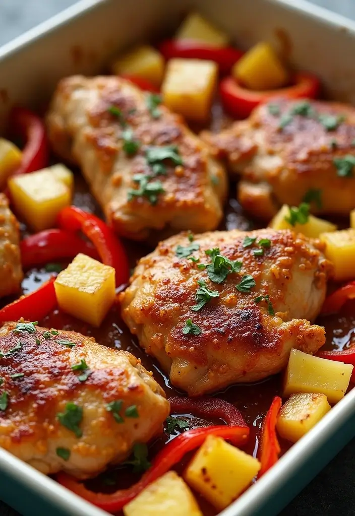 30 Chicken Tray Bake Recipes That Are Simple and Tasty 9 30 Chicken Tray Bake Recipes That Are Simple and Tasty - 9. Teriyaki Chicken and Pineapple Bake