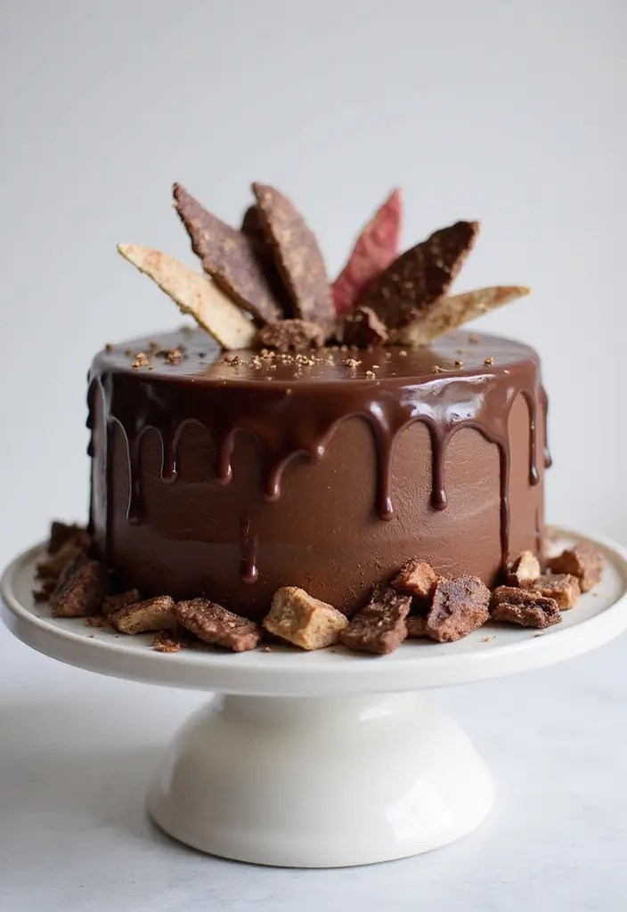 30 Chocolate Cake Decoration Ideas That Impress Instantly 10 30 Chocolate Cake Decoration Ideas That Impress Instantly - 10. Chocolate Bark Pieces