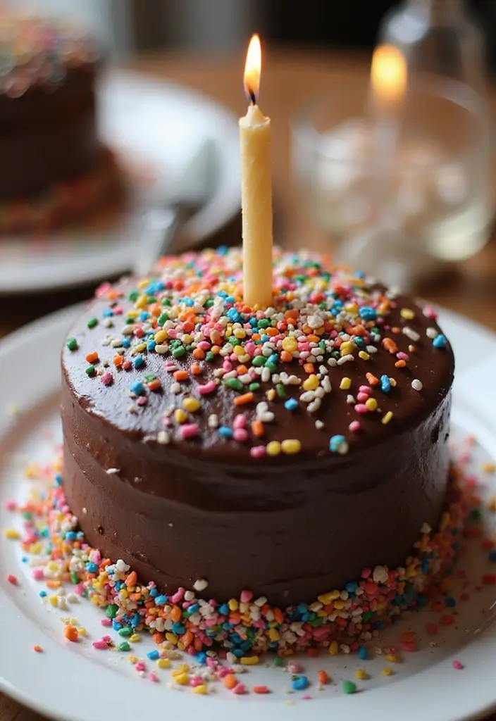 30 Chocolate Cake Decoration Ideas That Impress Instantly 12 30 Chocolate Cake Decoration Ideas That Impress Instantly - 12. Sprinkled Joy