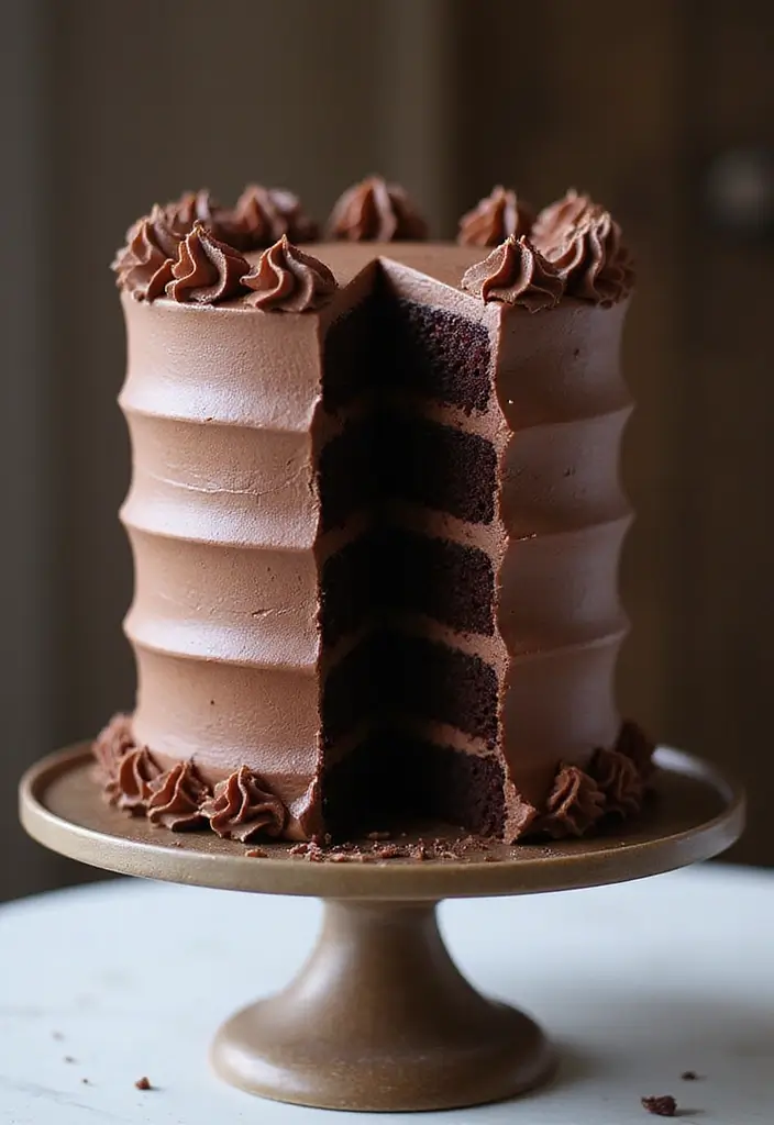30 Chocolate Cake Decoration Ideas That Impress Instantly 24 30 Chocolate Cake Decoration Ideas That Impress Instantly - 24. Layered Cake with Frosting Collars