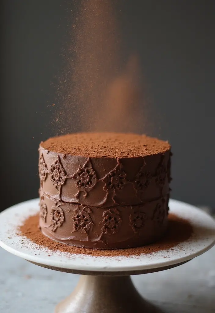 30 Chocolate Cake Decoration Ideas That Impress Instantly 28 30 Chocolate Cake Decoration Ideas That Impress Instantly - 28. Decorative Stencils