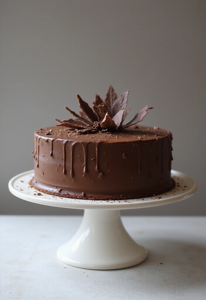30 Chocolate Cake Decoration Ideas That Impress Instantly 30 30 Chocolate Cake Decoration Ideas That Impress Instantly - 30. Elegant Chocolate Flakes