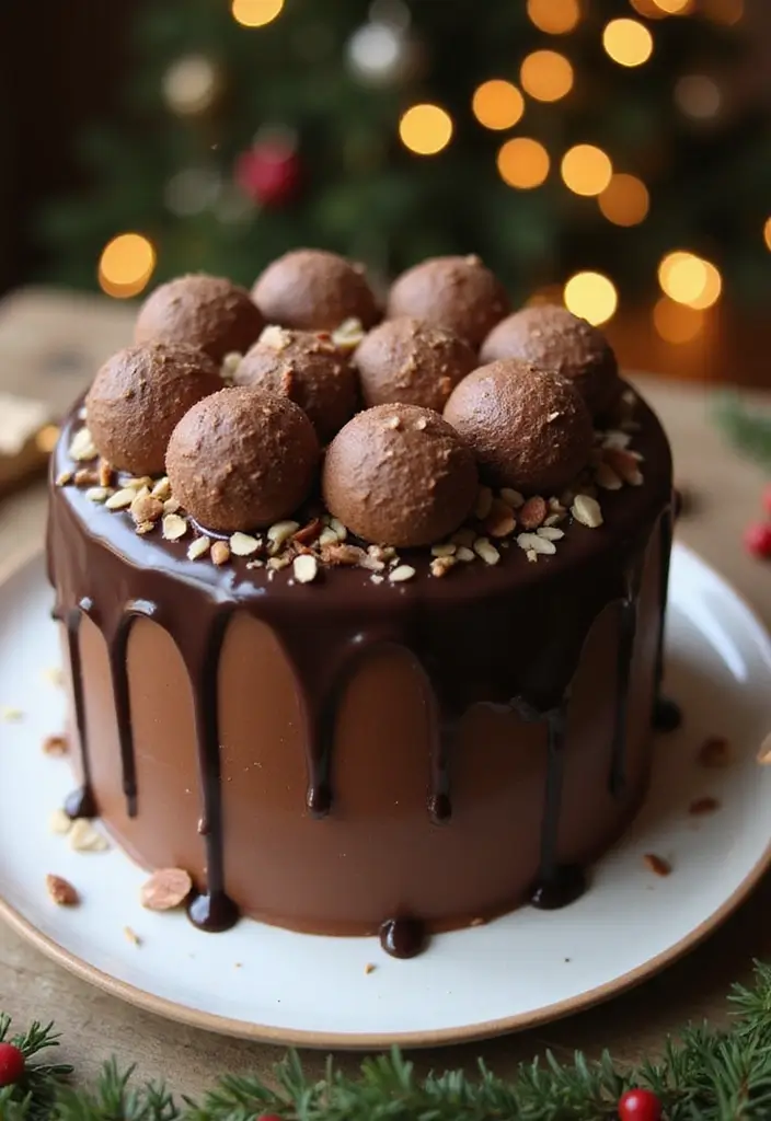 30 Chocolate Truffle Cake Designs That Look Rich and Elegant 22 30 Chocolate Truffle Cake Designs That Look Rich and Elegant - 22. Chocolate Almond Truffle Cake