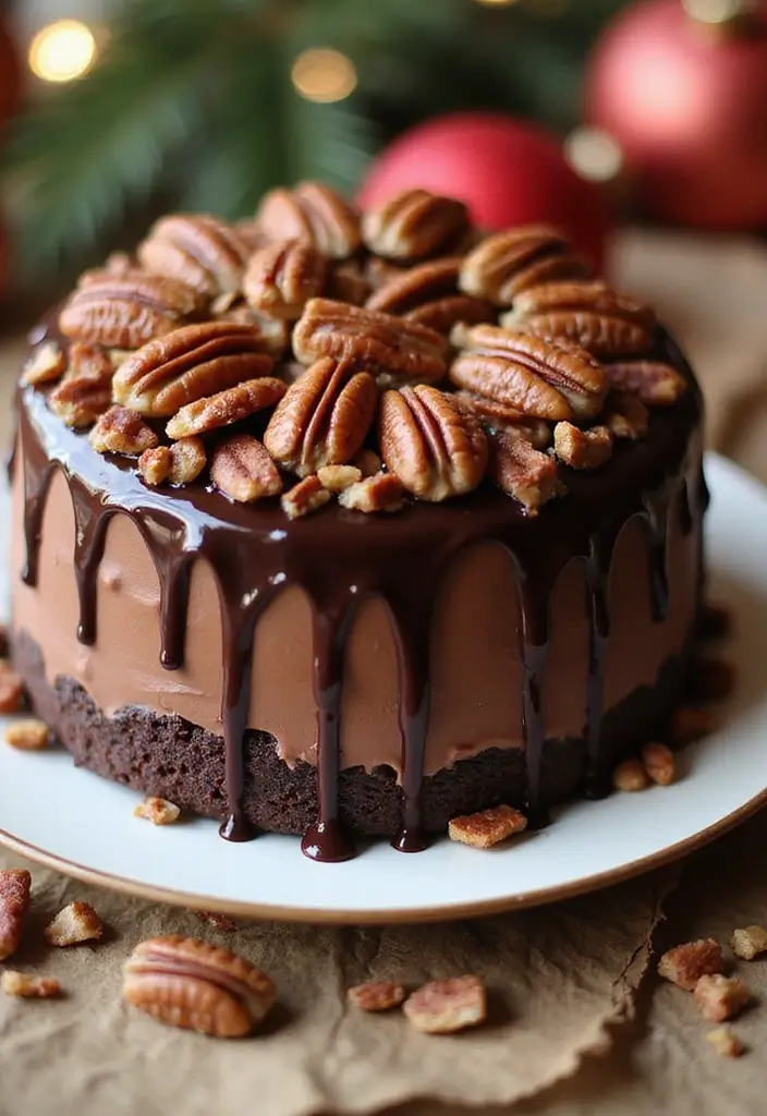 30 Chocolate Truffle Cake Designs That Look Rich and Elegant 30 30 Chocolate Truffle Cake Designs That Look Rich and Elegant - 30. Chocolate Bourbon Pecan Truffle Cake