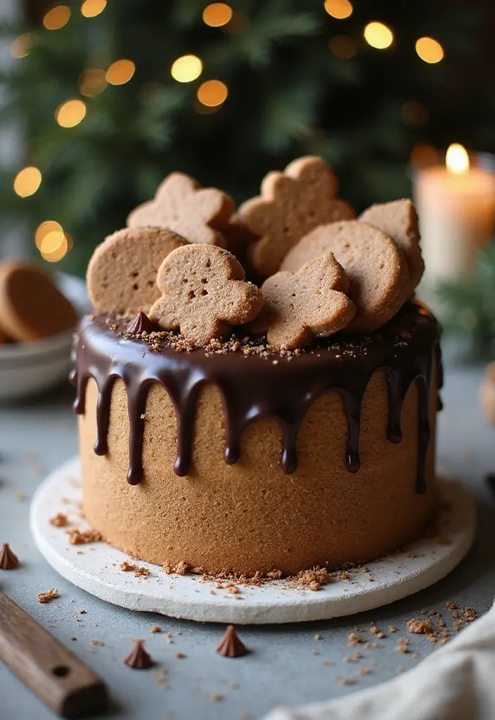 30 Chocolate Truffle Cake Designs That Look Rich and Elegant 7 30 Chocolate Truffle Cake Designs That Look Rich and Elegant - 7. Gingerbread Chocolate Truffle Cake