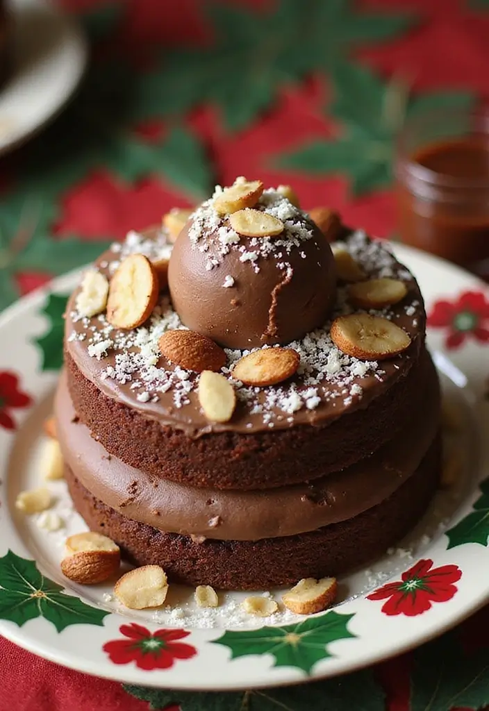 30 Chocolate Truffle Cake Designs That Look Rich and Elegant 8 30 Chocolate Truffle Cake Designs That Look Rich and Elegant - 8. Almond Joy Chocolate Truffle Cake