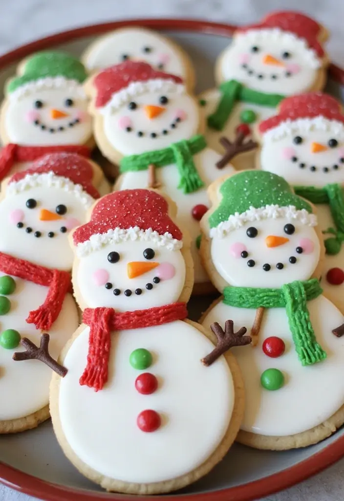 30 Christmas Bake Sale Ideas That Sell Out Fast 7 30 Christmas Bake Sale Ideas That Sell Out Fast - 7. Snowman Sugar Cookies