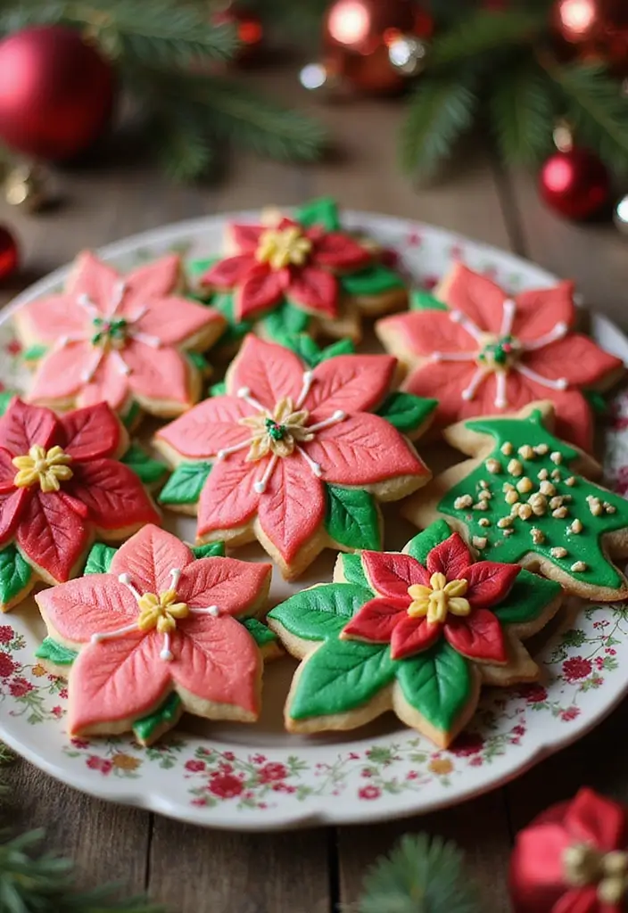30 Christmas Baking Ideas That Smell Like Holiday Magic 11 30 Christmas Baking Ideas That Smell Like Holiday Magic - 11. Poinsettia Sugar Cookies