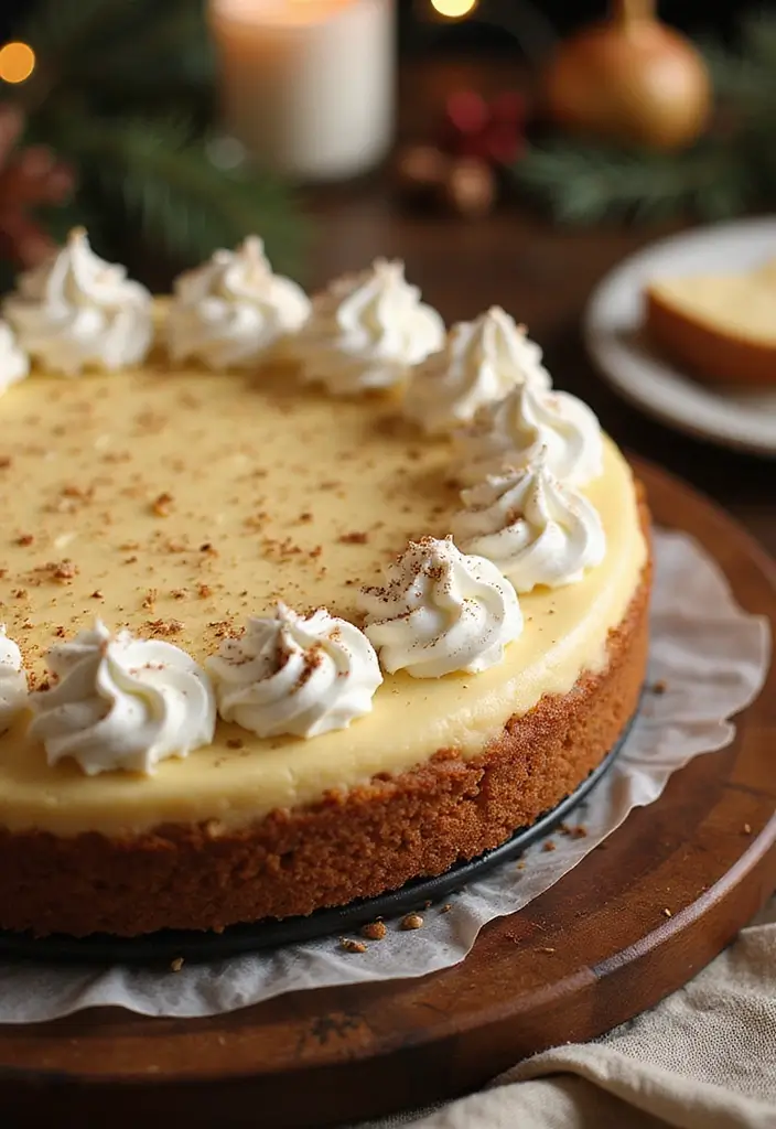 30 Christmas Baking Ideas That Smell Like Holiday Magic 21 30 Christmas Baking Ideas That Smell Like Holiday Magic - 21. Eggnog Cheesecake